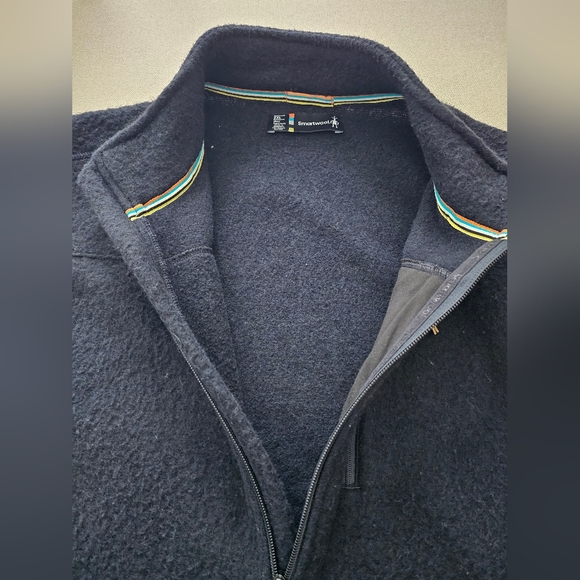 GUC Smartwool Wool Blend Navy Men's Hudson Trail Vest - Picture 6 of 12